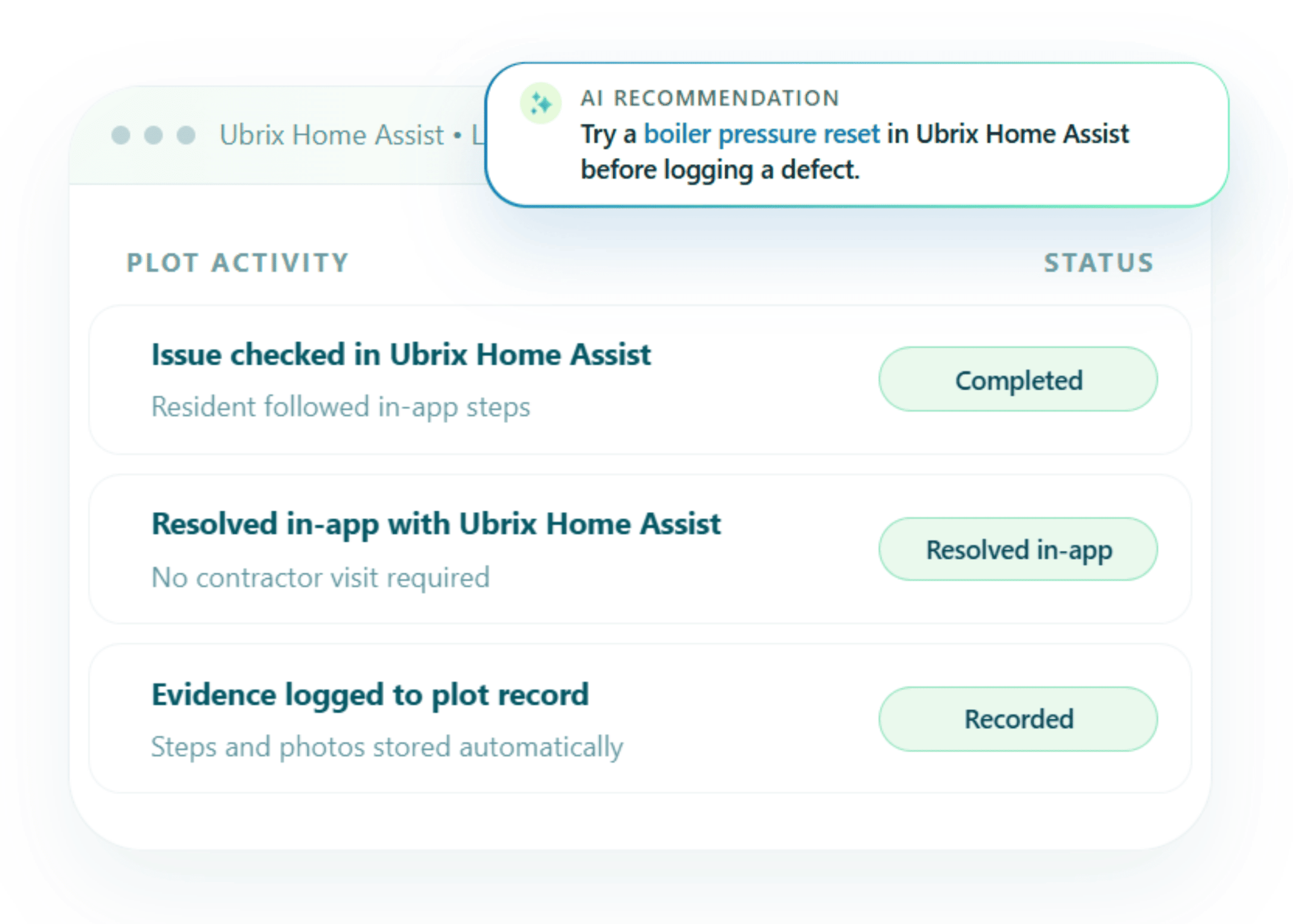 Ubrix Home Assist mockup