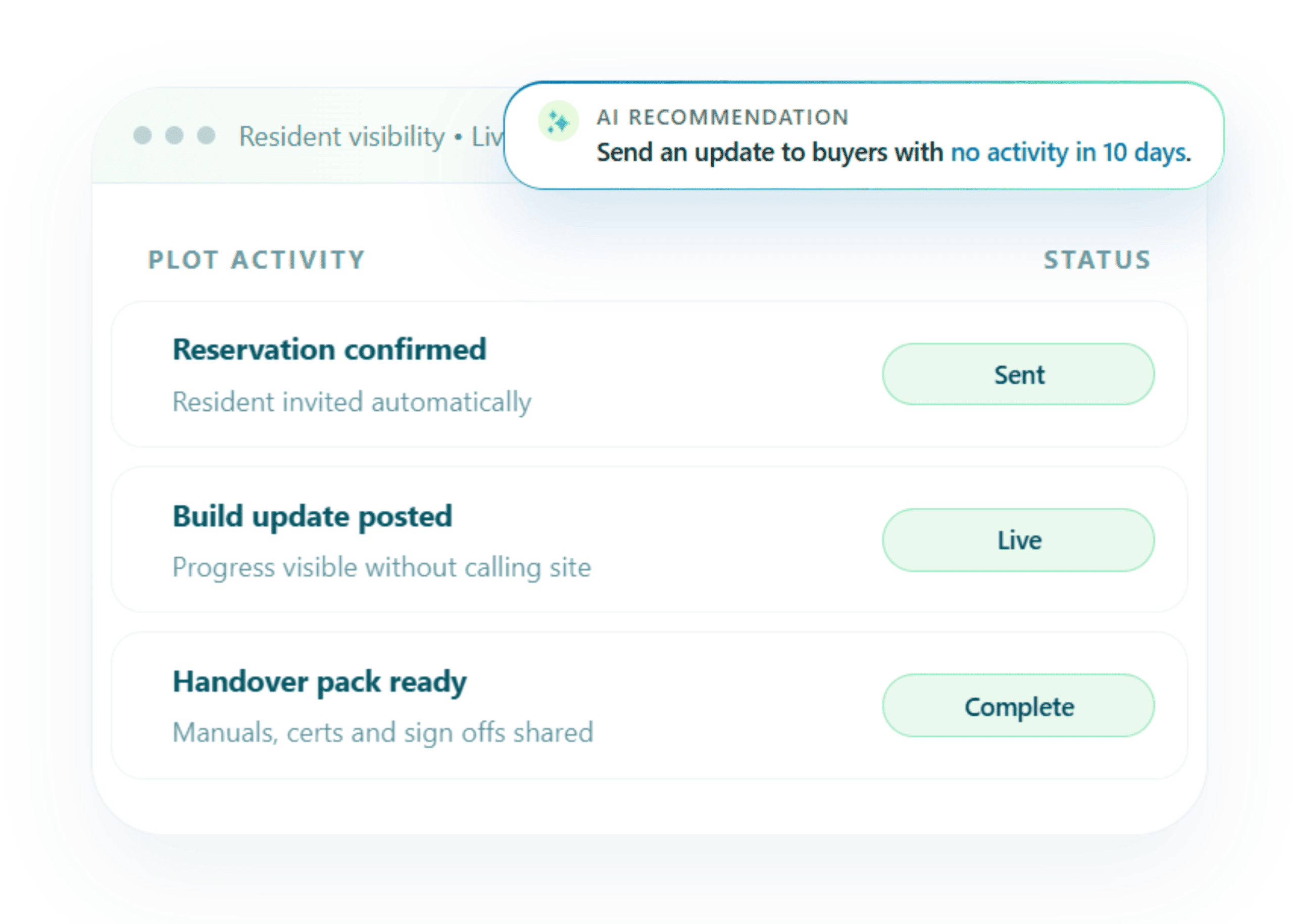 Ubrix resident visibility mockup